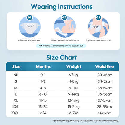 Premium Natural Newborn Diapers