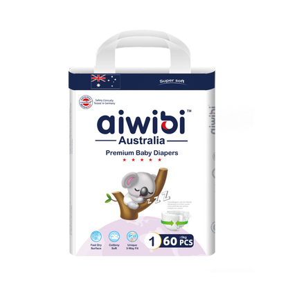 Premium Natural Newborn Diapers Large Package